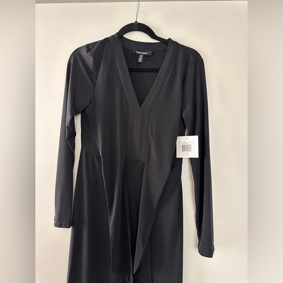 NWT Tie Waist Long Sleeve Matte Jersey Dress SIZE S - Picture 4 of 7